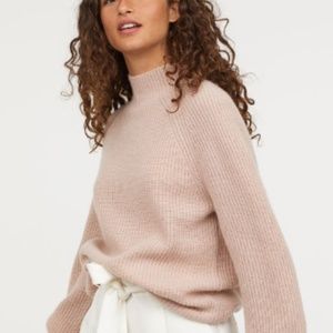 Fuzzy Light Beige/Pink Sweater from H&M